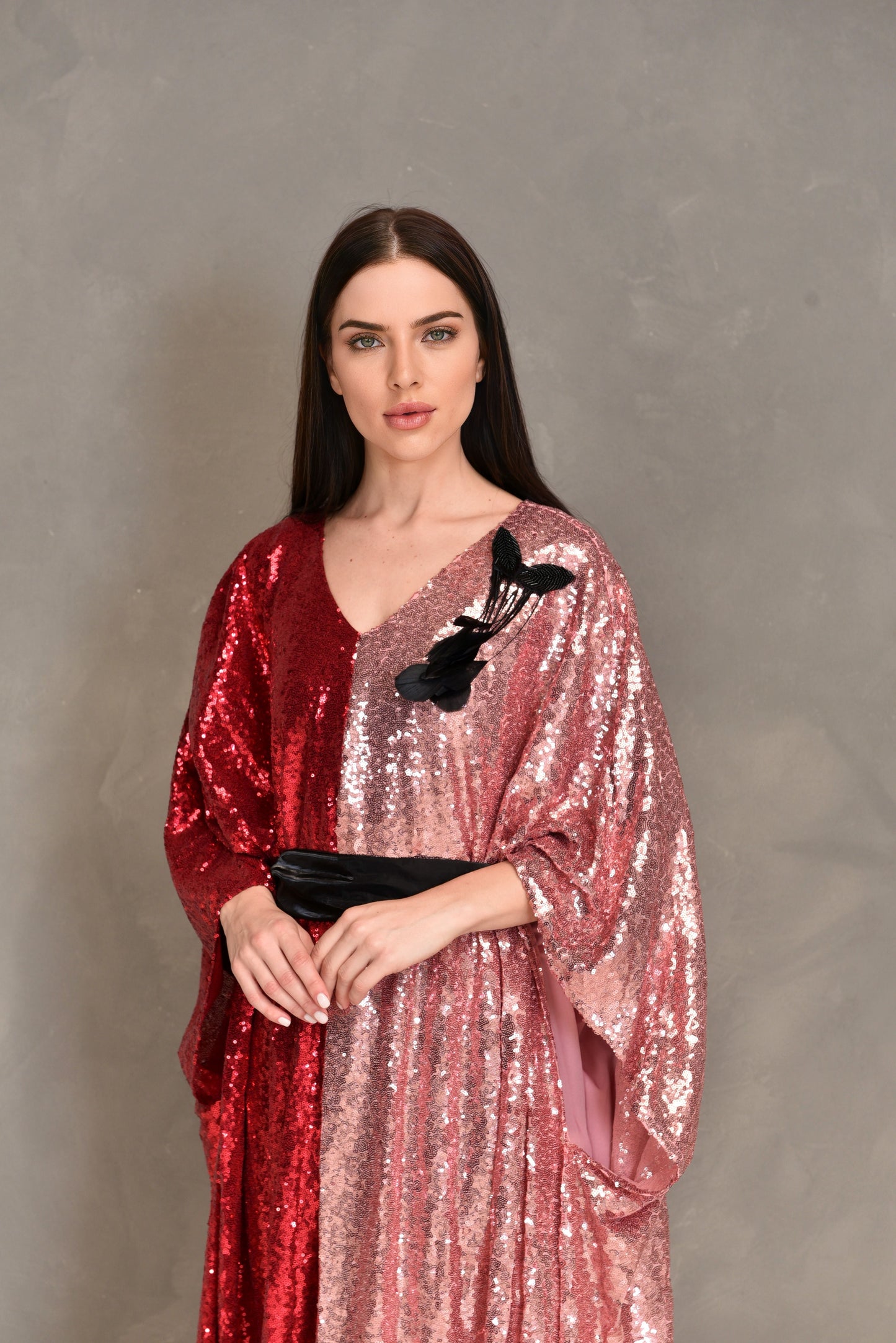 Full Sequence Embroidered Kaftan