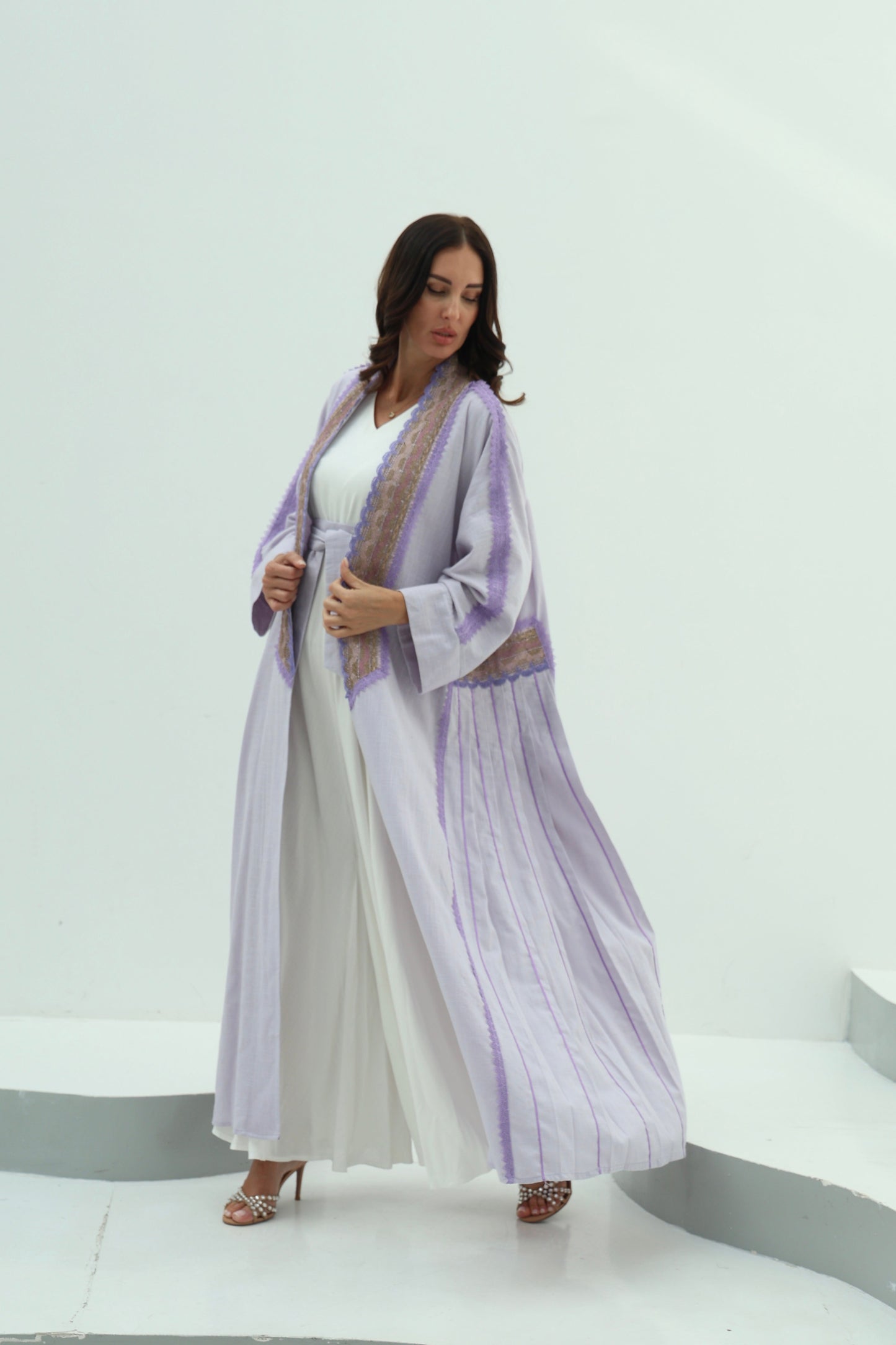 Light Purple Linen Abaya