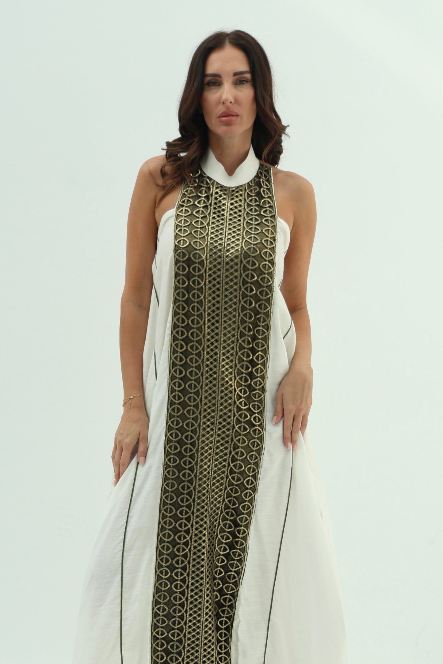 Off White Crepe Abaya