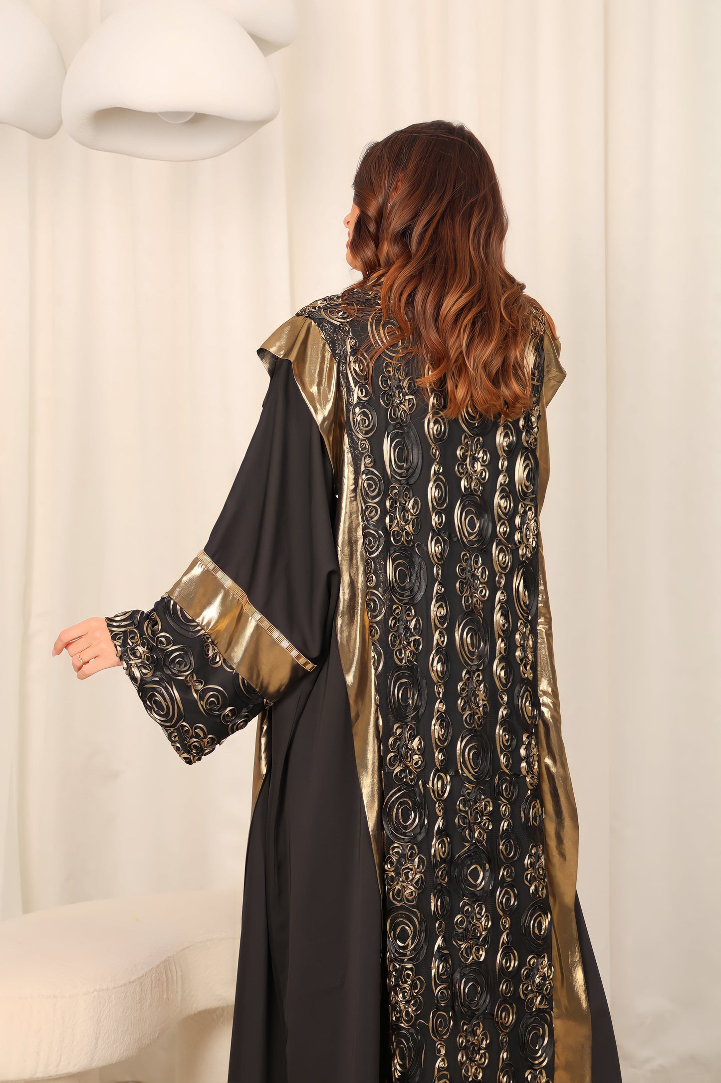 Black Kaftan With Embroidery