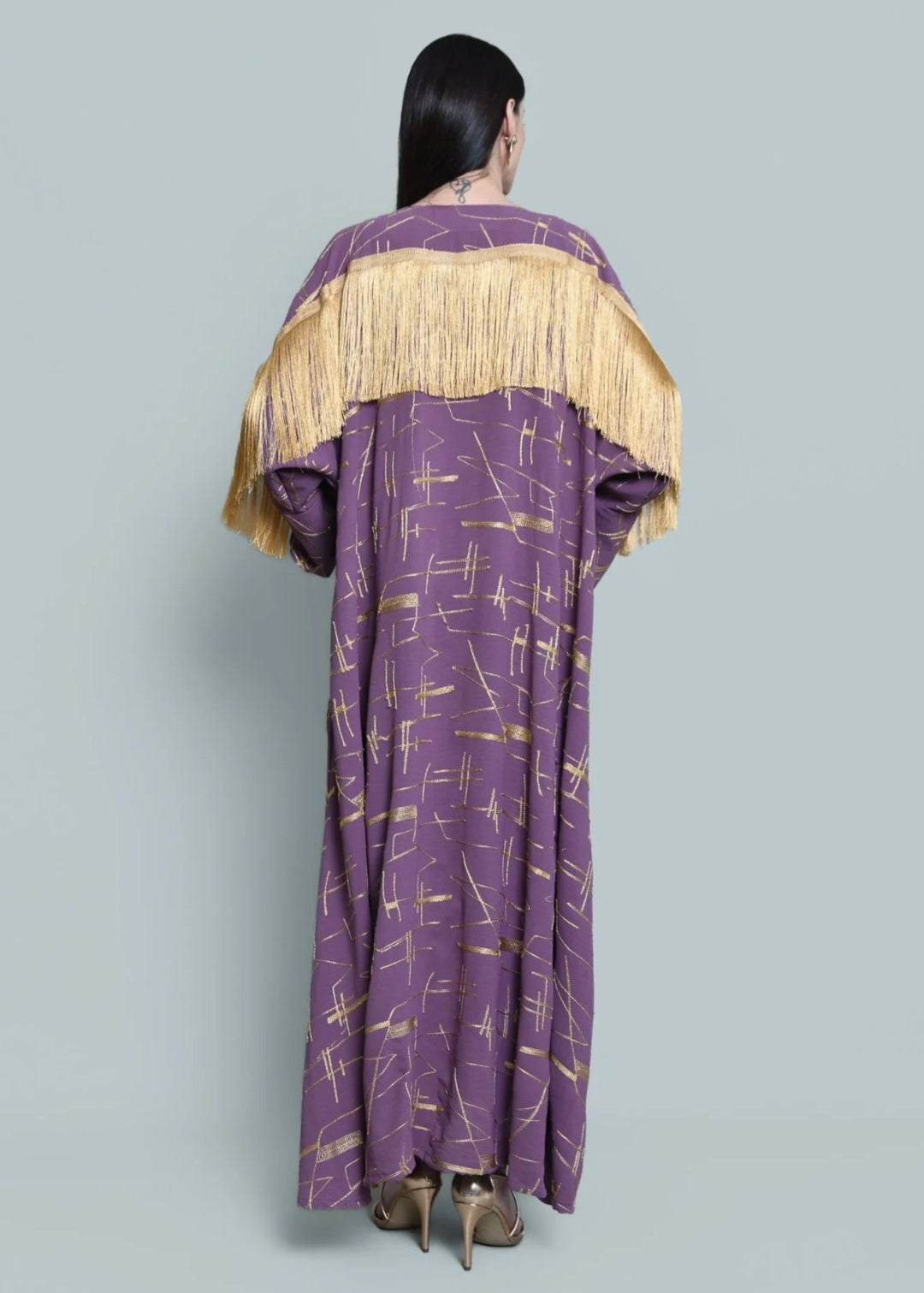 Purple Linen Abaya