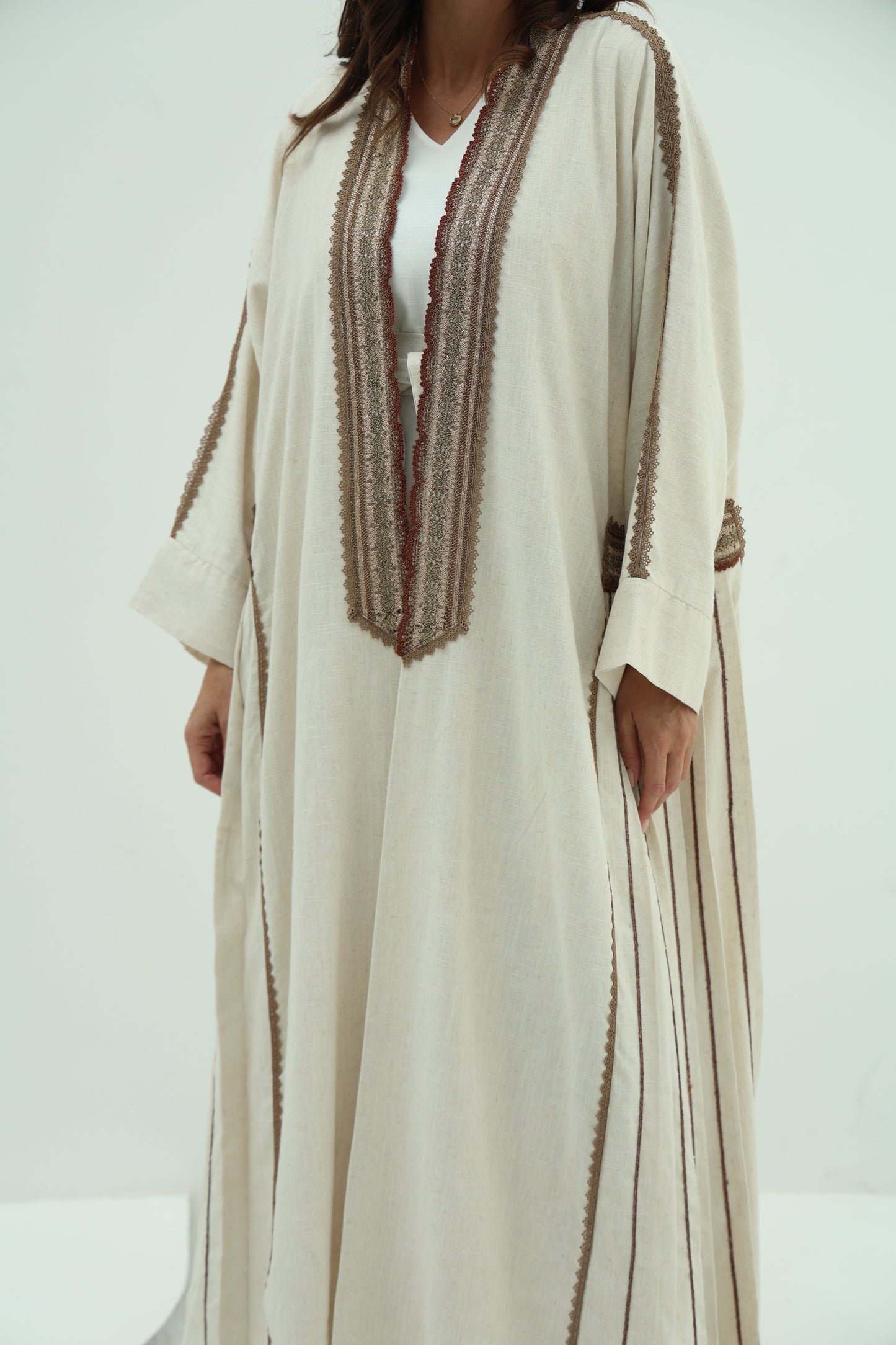 Linen  abaya – biege