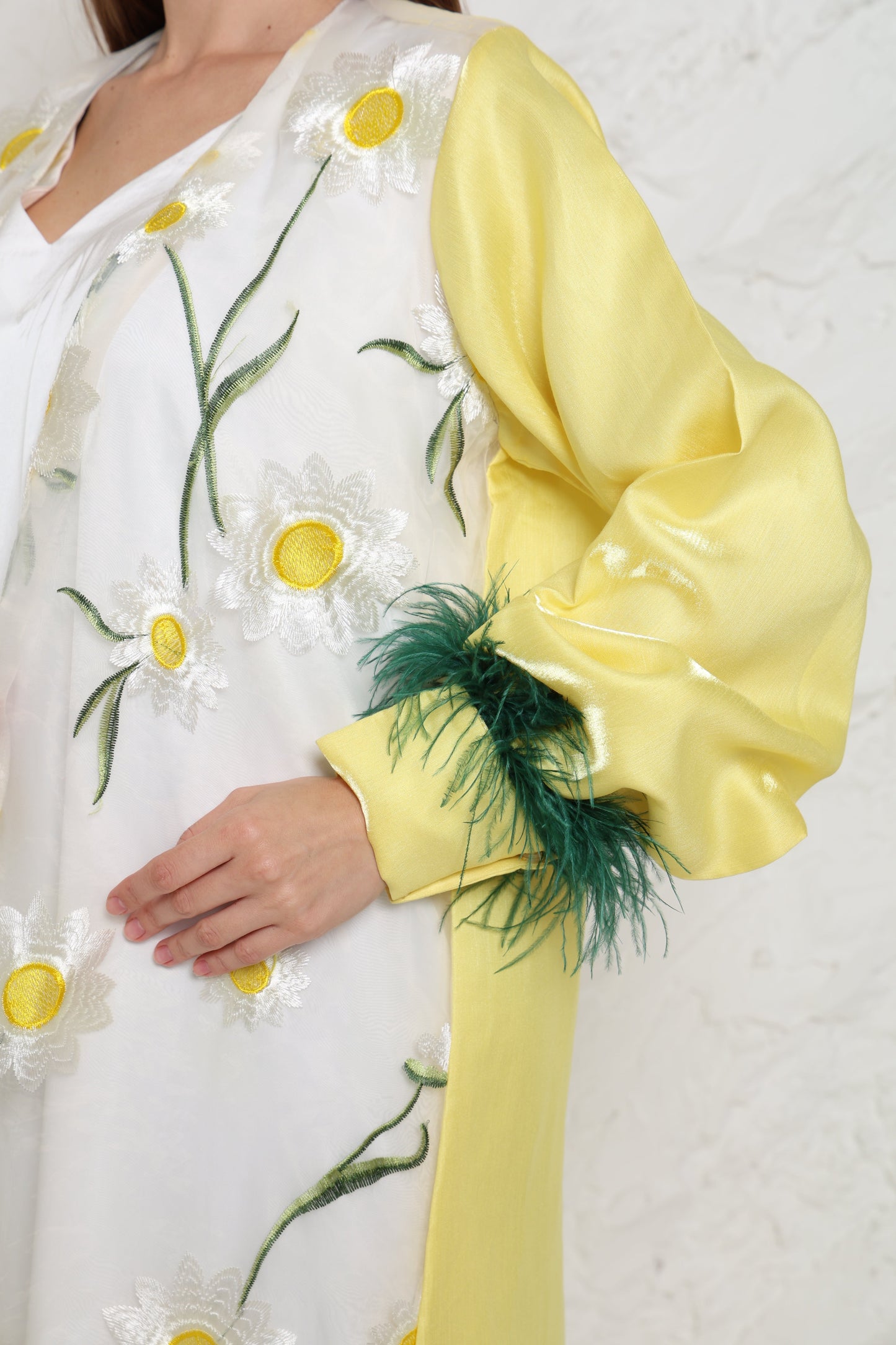 Yellow Organza Kaftan