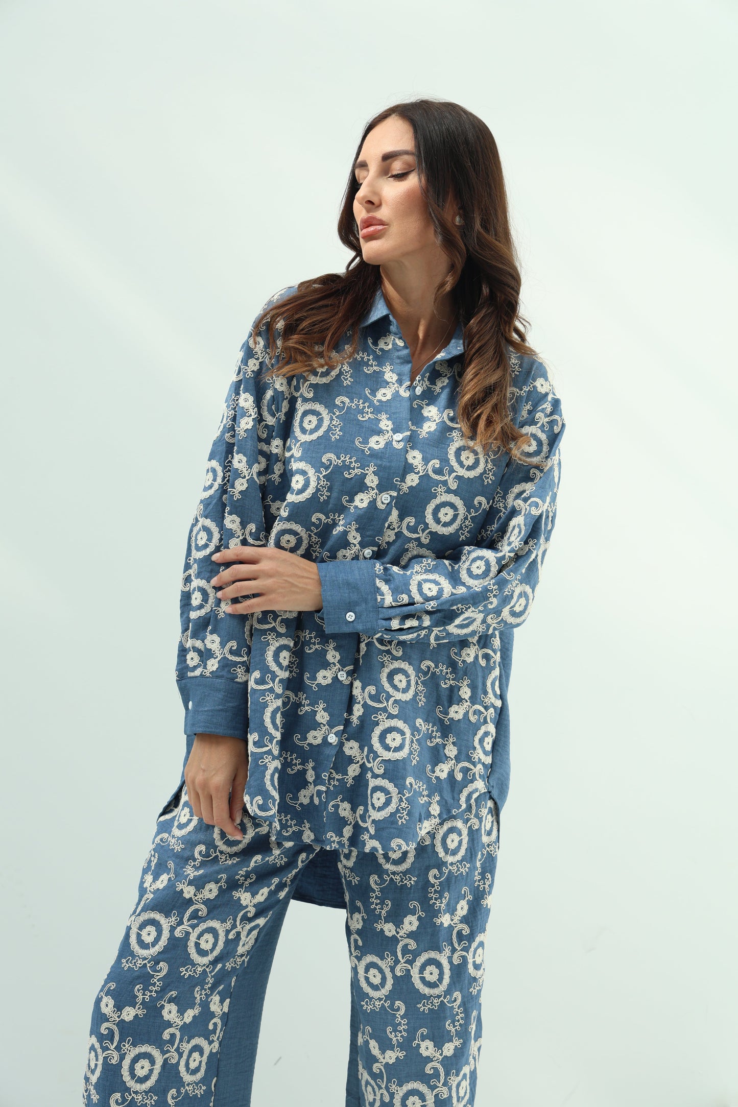 Navy Cotton Casual Wear