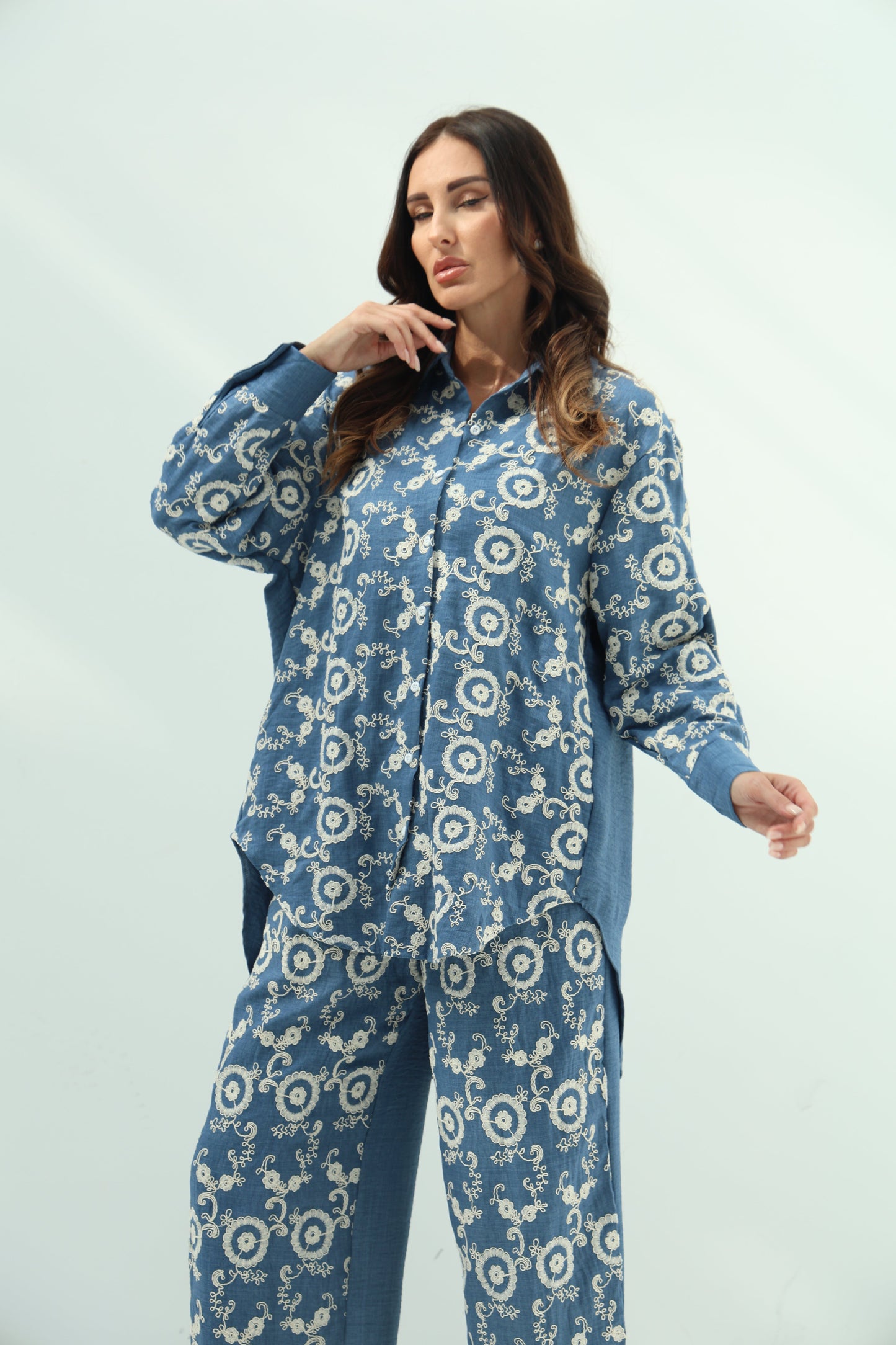 Navy Cotton Casual Wear