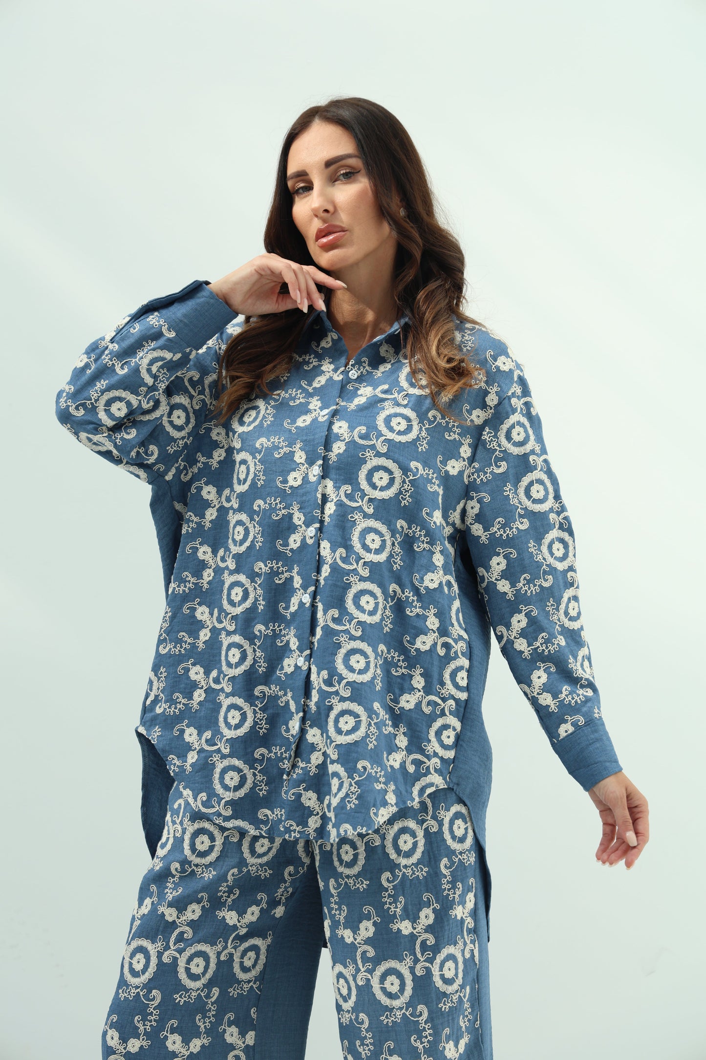 Navy Cotton Casual Wear