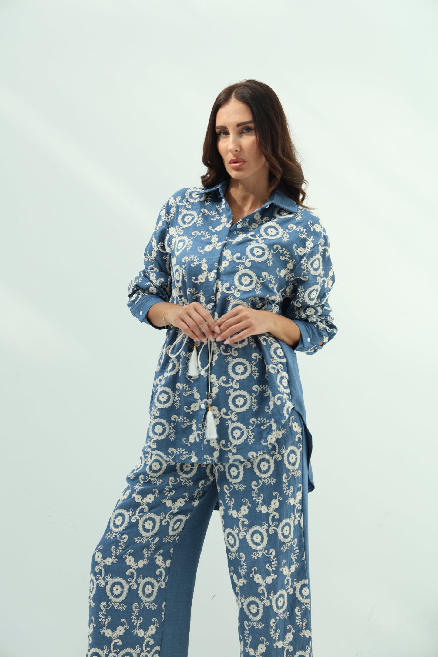 Navy Cotton Casual Wear