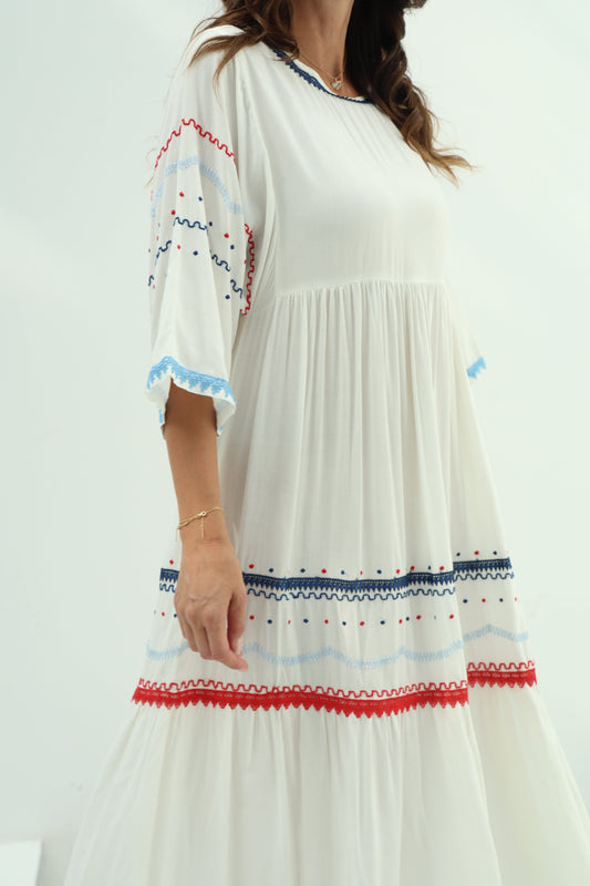 Off White Cotton Casual Wear